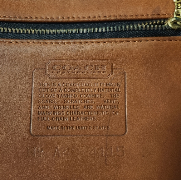 EUC Vintage Coach British Tan Leather Whittney Shoulder Bag - Picture 2 of 8